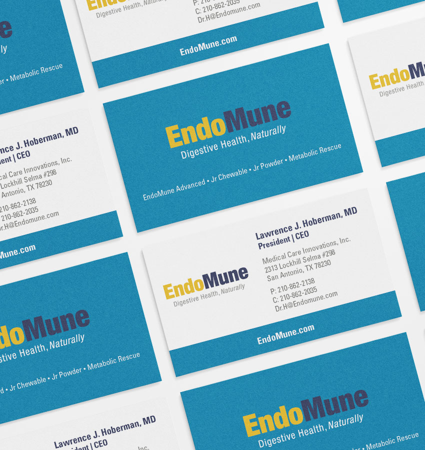 EndoMune business card mock-up