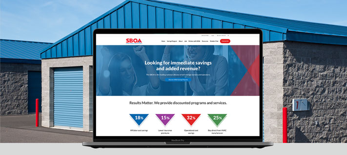 SBOA Website Homescreen on a desktop